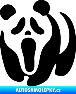 Samolepka Panda 014 levá maska Vřískot černá