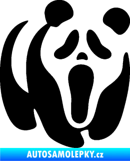 Samolepka Panda 014 pravá maska Vřískot černá