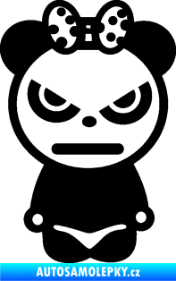 Samolepka Panda girl černá