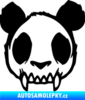 Samolepka Panda zombie  černá