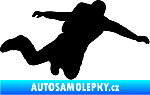 Samolepka Parašutista 001 pravá černá
