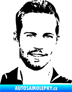 Samolepka Paul Walker 001 pravá černá