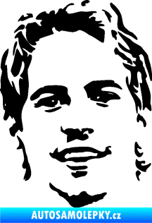 Samolepka Paul Walker 008 levá obličej černá