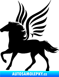 Samolepka Pegas 002 levá okřídlený kůň černá