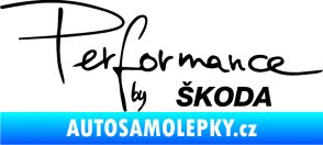 Samolepka Performance by Škoda černá