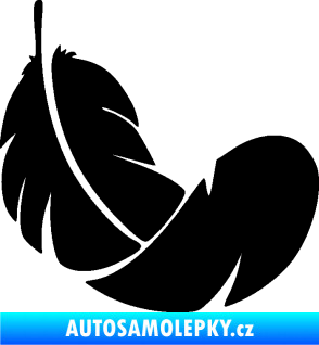 Samolepka Peříčko 008 pravá černá