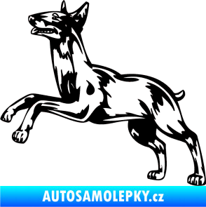 Samolepka Pes 015 levá Bulteriér černá