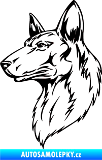 Samolepka Pes 019 levá černá