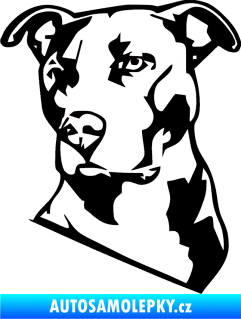 Samolepka Pes 054 levá Pitbull černá