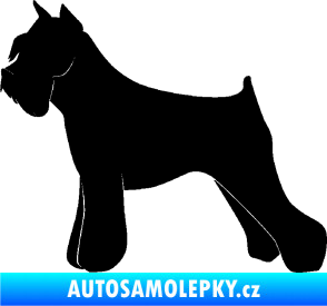 Samolepka Pes 091 levá Knírač černá