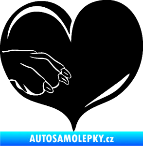 Samolepka Pes 102 levá packa černá