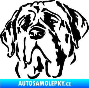 Samolepka Pes 125 levá anglický mastif černá