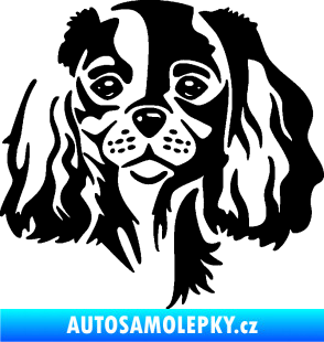 Samolepka Pes 132 pravá Cavalier king Charles spaniel černá