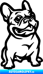 Samolepka Pes 139 pravá francouzský buldoček černá