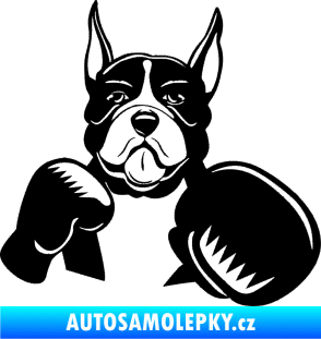 Samolepka Pes 183 pravá boxer černá