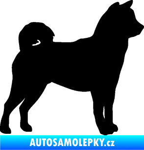 Samolepka Pes 191 pravá Shiba - Inu černá