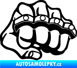 Samolepka Pěst boxer pravá černá
