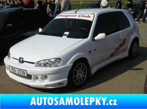 Samolepka Peugeot 106 - přední černá