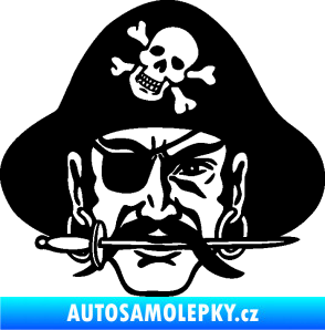 Samolepka Pirát 002 pravá černá