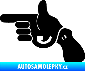 Samolepka Pistole 002 levá han gun černá