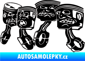 Samolepka Písty levá černá