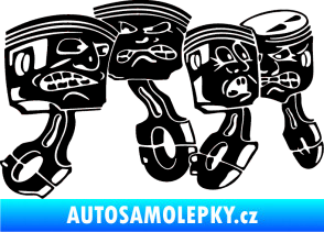 Samolepka Písty pravá černá