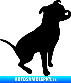 Samolepka Pitbull 005 pravá černá