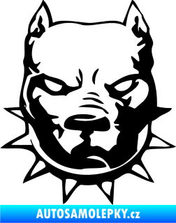 Samolepka Pitbull hlava 002 levá černá