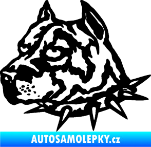 Samolepka Pitbull hlava 006 levá černá