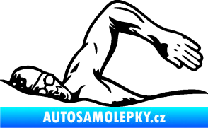 Samolepka Plavání levá 002  černá