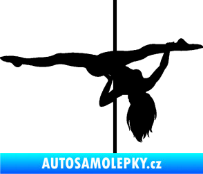 Samolepka Pole dance 002 pravá tanec na tyči černá