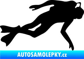 Samolepka Potápěč 002 pravá černá