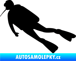 Samolepka Potápěč 006 levá černá