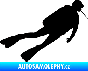 Samolepka Potápěč 006 pravá černá