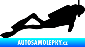 Samolepka Potápěč 009 pravá černá