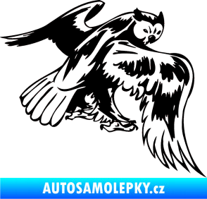 Samolepka Predators 100 pravá sova černá
