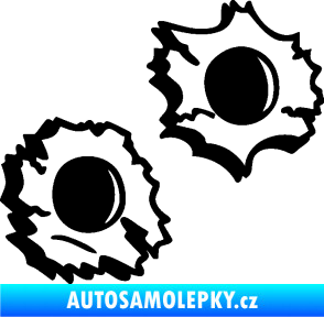 Samolepka Průstřely 001 pravá černá
