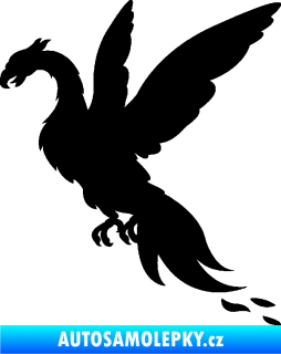 Samolepka Pták Fénix 001 levá černá