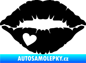 Samolepka Pusa 004 se srdíčkem levá černá