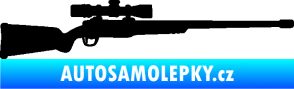 Samolepka Puška 002 pravá lovecká černá