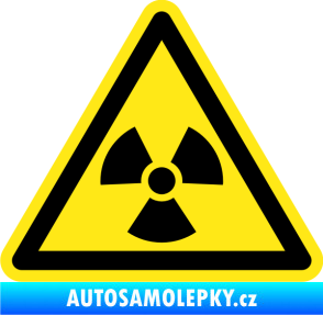 Samolepka Radioactive barevný trojúhelník černá