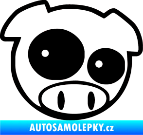 Samolepka Rally pig 001 pravá černá