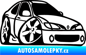 Samolepka Renault Megane karikatura pravá černá