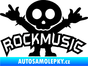 Samolepka Rock music fanda černá