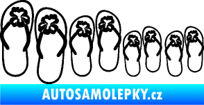 Samolepka Rodina v autě botičky 001 černá