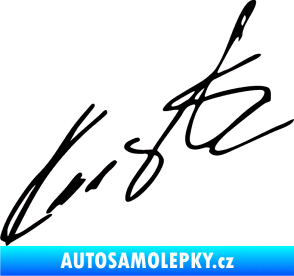 Samolepka Podpis Roman Kresta  černá