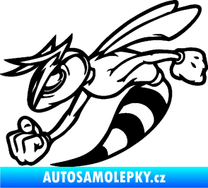 Samolepka Rozzuřená vosa 001 levá černá