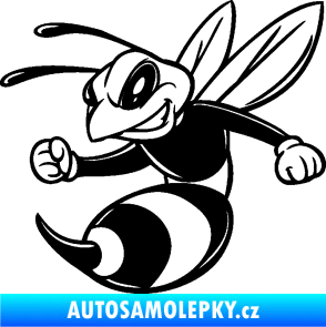 Samolepka Rozzuřená vosa 006 levá černá