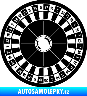 Samolepka Ruleta kolo 001 černá