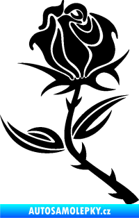 Samolepka Růže 002 levá černá